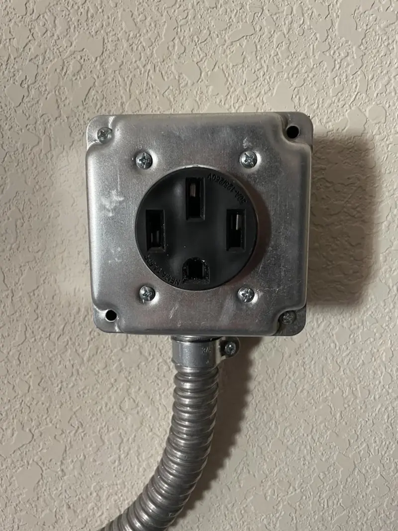 NEMA 14-50 outlet installed for Electrical Panel Upgrade in Owatonna